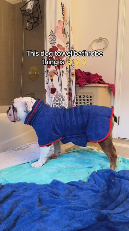 Dog bathrobe, absorbent pet quick drying - bath towel